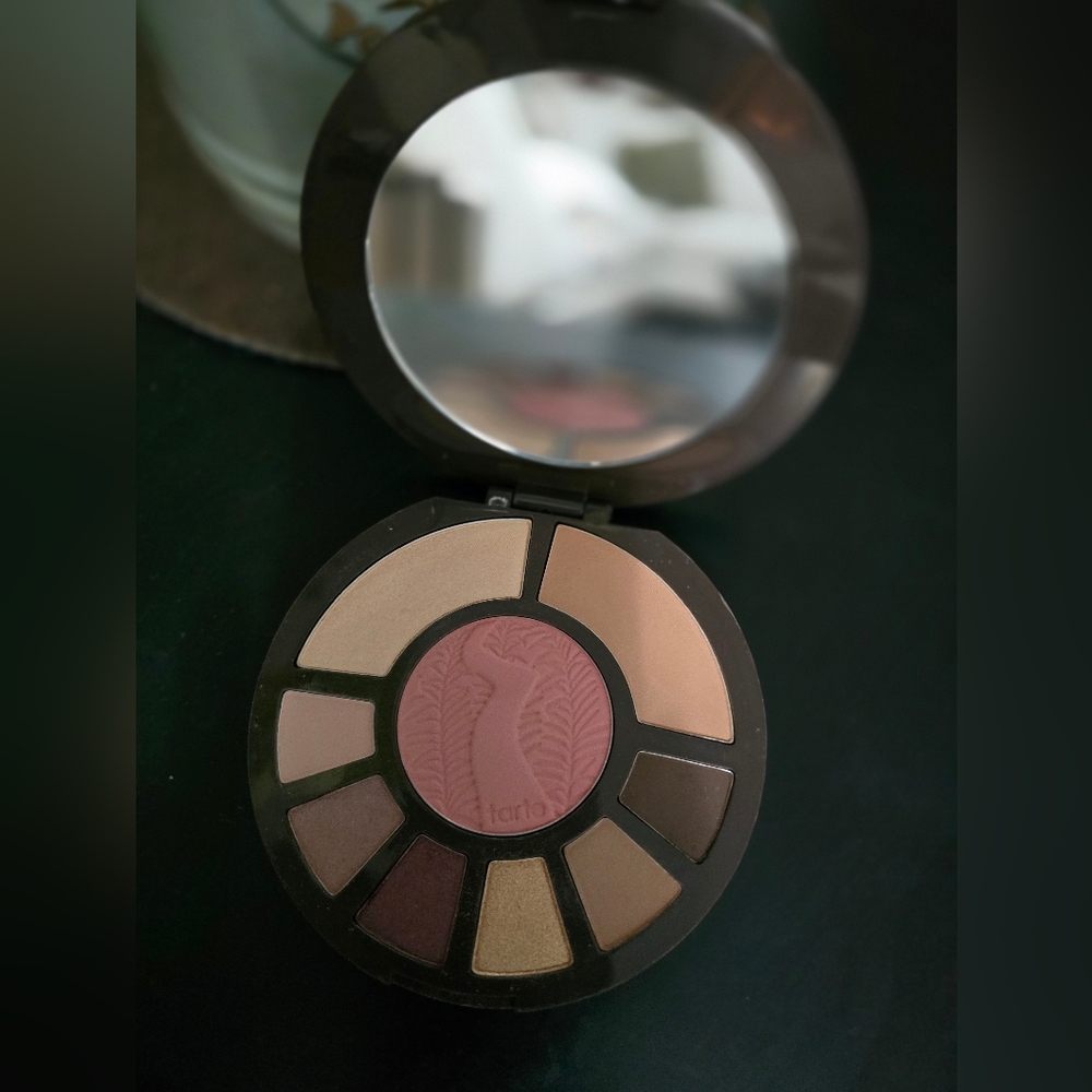 Tarte Eyeshadow Palette with Pink, Gold, and Brown Shades